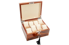 Harrowdene-Brazilian-Rosewood-Piano-Finish-Timber-Watch-Jewellery-Box-Length-24.5cm-Open