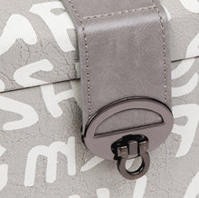 Harrowdene-Medium-Letter-Pattern-Faux-Leather-Jewellery-Box-Length-18cm-Close-Up