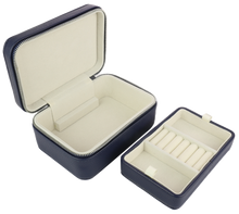 Evolve Navy Travel Jewellery Box L15cm