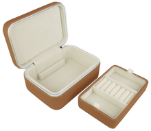 Evolve Tan Travel Jewellery Box