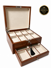 Harrowdene® Amberwood 8-Watch Box with Drawer — Premium Edition