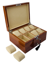 Harrowdene® Amberwood 8-Watch Box with Drawer — Premium Edition