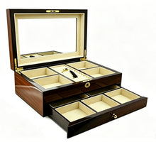 PRE-ORDER: Harrowdene European Walnut High Gloss Jewellery Box 1-Drawer 28cm — Premium Edition
