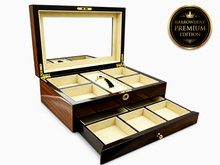 PRE-ORDER: Harrowdene® Premium Edition European Walnut High Gloss Jewellery Box 1-Drawer 28cm