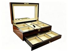 PRE-ORDER: Harrowdene European Walnut High Gloss Jewellery Box 1-Drawer 32cm — Premium Edition