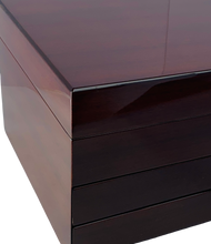 NEW Mahogany High Gloss 2-Drawer Wooden Jewellery Box L35cm