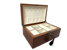 Harrowdene® European Walnut Silk Finish Jewellery Box with Liftout Tray 30cm — Premium Edition