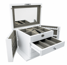 Harrowdene® Premium Edition Matte White Jewellery Box with Side Panels 28.5cm