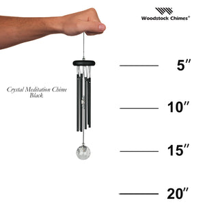 Woodstock Crystal Meditation Chime size guide