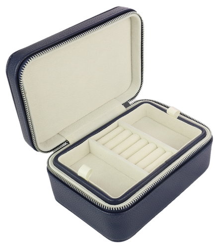 Evolve Navy Travel Jewellery Box L15cm