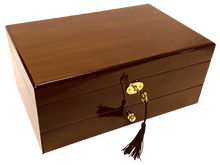 Harrowdene European Walnut High Gloss Jewellery Box 1-Drawer 28cm