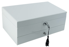 White High Gloss 1-Drawer Wooden Jewellery Box L28cm