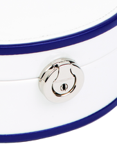 Demi-Lune White Patent Faux Leather Jewellery Box L22cm
