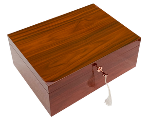 Jarrah High Gloss Wood Jewellery Box, Length 35cm