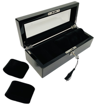 Carbon Fibre High Gloss 5-Watch Box, Length 28cm