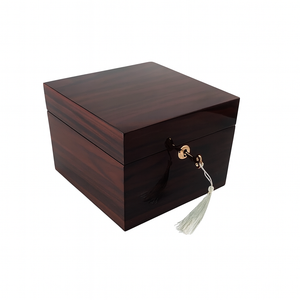 Small Jarrah High Gloss Wood Jewellery Box L19cm