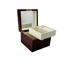 Small Jarrah High Gloss Wood Jewellery Box L19cm