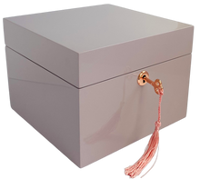 Small Lilac High Gloss Wood Jewellery Box L19cm