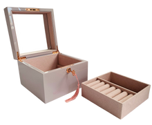 Small Lilac High Gloss Wood Jewellery Box L19cm