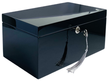 Black High Gloss Wood Jewellery Box L28cm