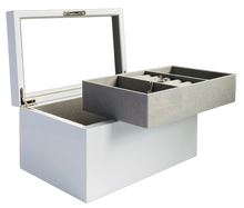 White High Gloss Wood Jewellery Box L28cm