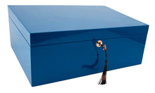 Azure High Gloss Wood Jewellery Box L35cm