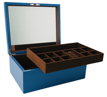 Azure High Gloss Wood Jewellery Box L35cm