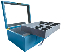 Blue High Gloss Wood Jewellery Box L35cm
