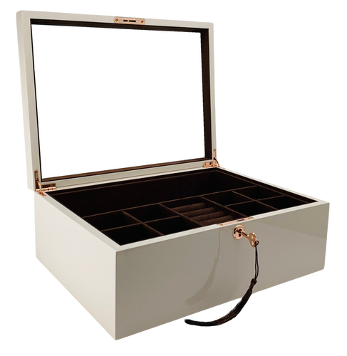 Cameo High Gloss Wood Jewellery Box L35cm