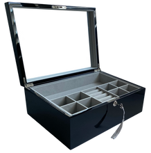 Black High Gloss Wood Jewellery Box L35cm