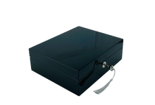 Black High Gloss Wood Jewellery Box L24cm