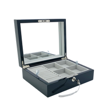 Black High Gloss Wood Jewellery Box L24cm