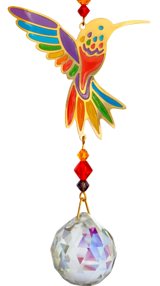 Rainbow Hummingbird Crystal Dreams