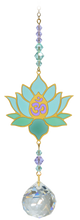 Lotus with Om Aurora Crystal Dreams