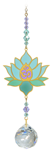 Lotus with Om Aurora Crystal Dreams