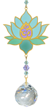 Lotus with Om Aurora Crystal Dreams