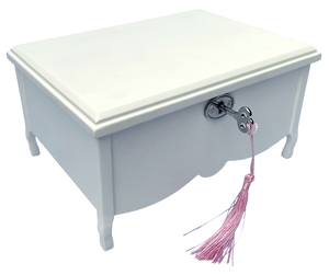 Harrowdene Ballerina White Music Box L20cm
