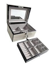 Harrowdene® Champagne Pearl Silk Finish Jewellery Box with Liftout Tray 25.5cm — Premium Edition