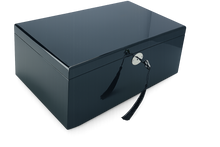 NEW Black High Gloss Wood Jewellery Box with Liftout Tray L30cm