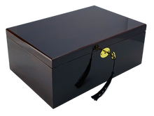 NEW European Walnut High Gloss Finish Wood Jewellery Box L30cm