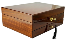 Harrowdene® Premium  Edition  European Walnut High Gloss Jewellery Box 1-Drawer 32cm