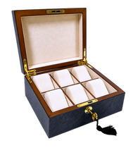 Harrowdene® Midnight Sapphire™  6-Watch Box — Premium Edition