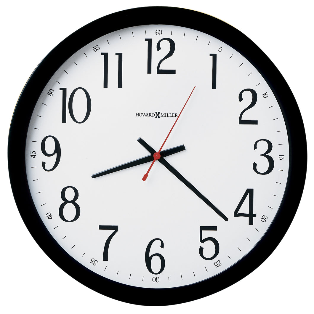 625-166_HowardMiller_Gallery Black Case Quartz Wall Clock