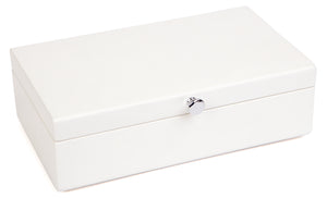Harrowdene-Classic-Matt-Off-White-Wood-Jewellery-Box-Length-24cm-Closed