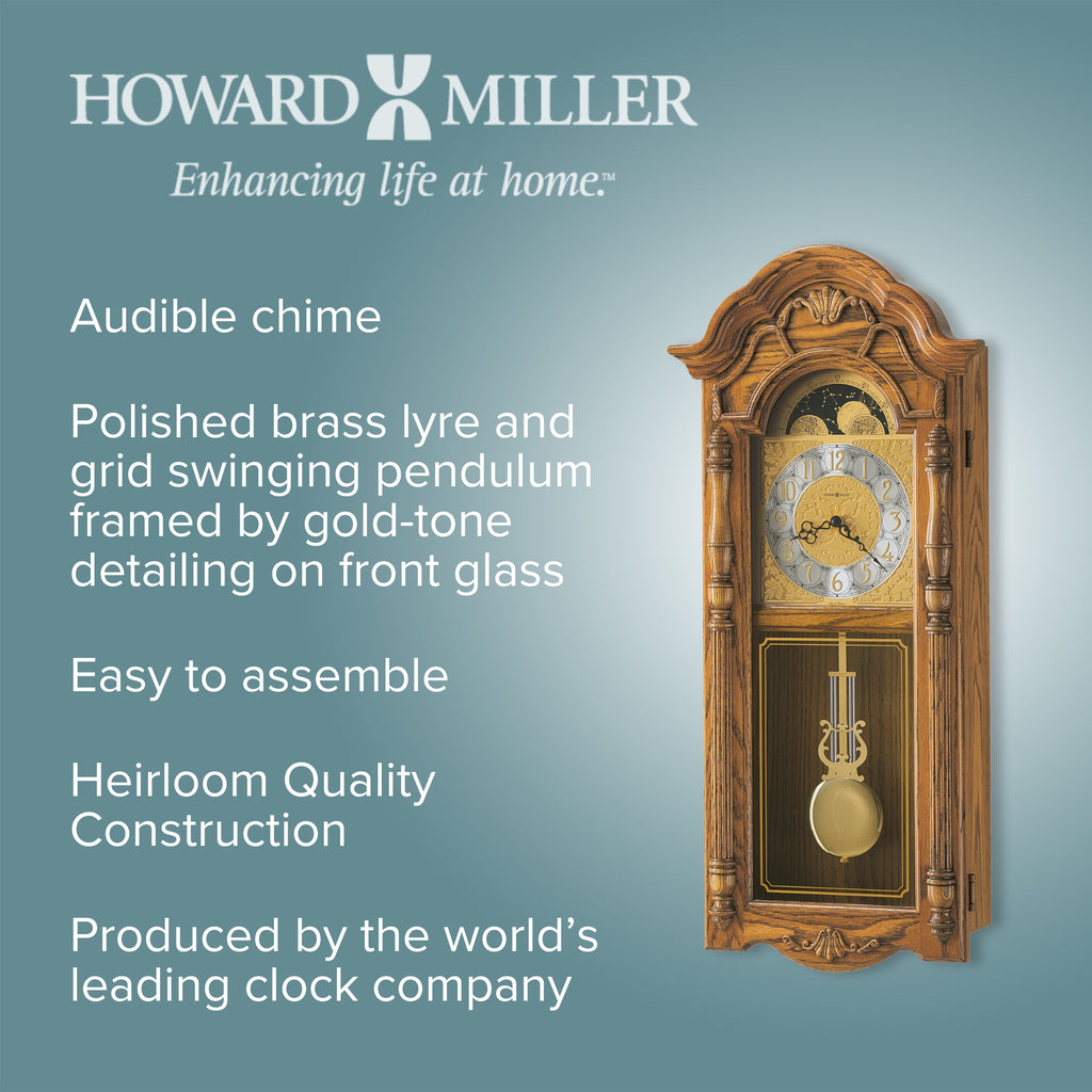 Howard Miller Rothwell Dual Chime Quartz Wall Clock – jewelleryboxes.com.au